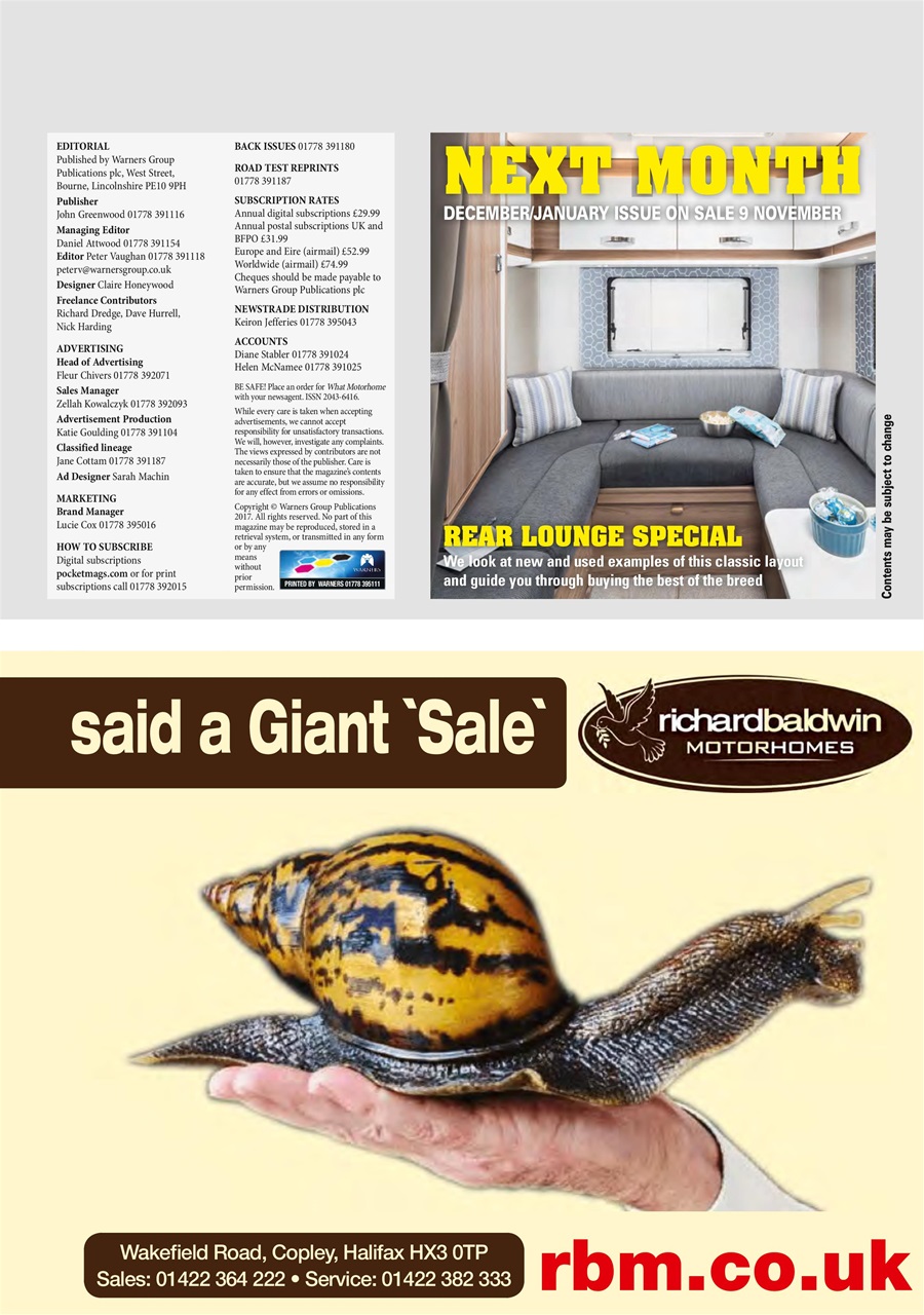 What Motorhome magazine Preview Pages