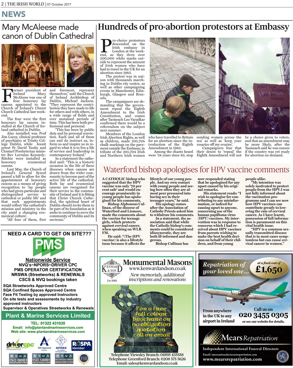 Irish World Preview Pages