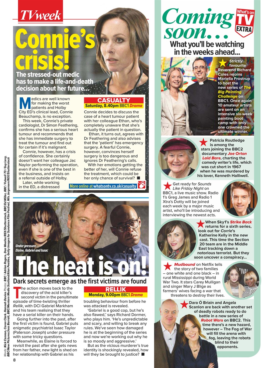 What's on TV Preview Pages