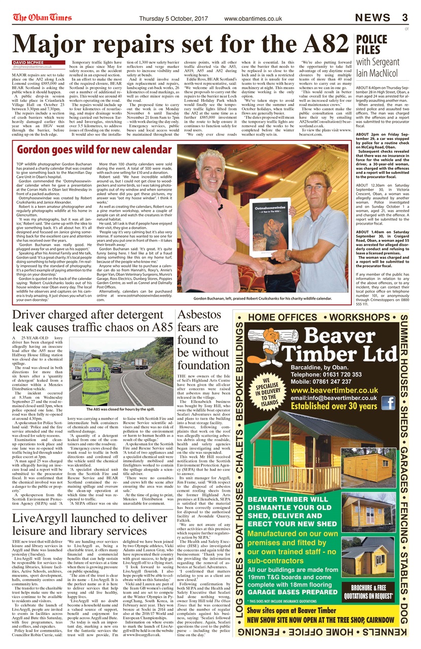 The Oban Times & Lochaber Times Preview Pages
