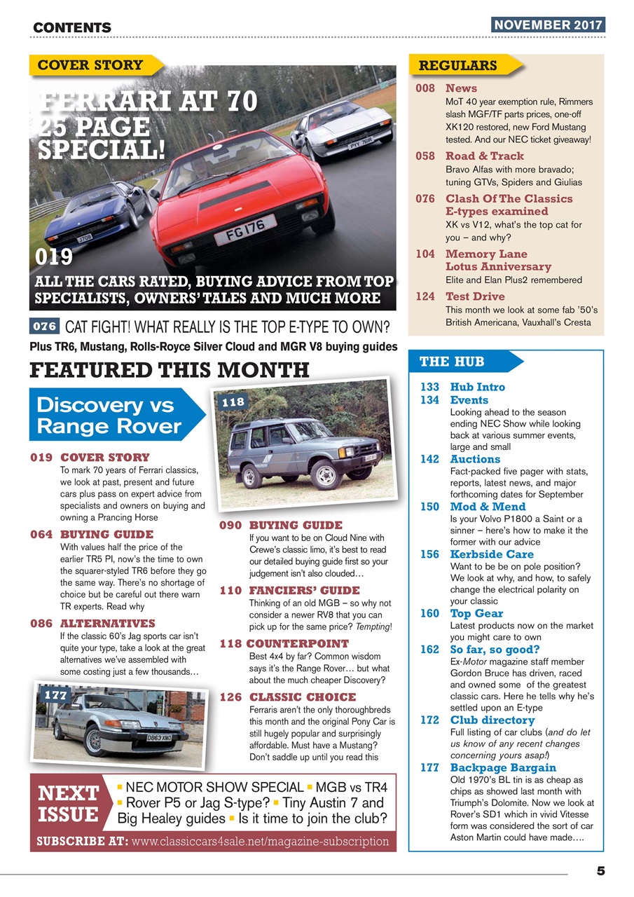 Classic Motoring Preview Pages