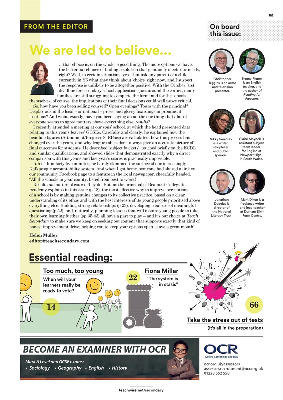 Teach Secondary Preview Pages