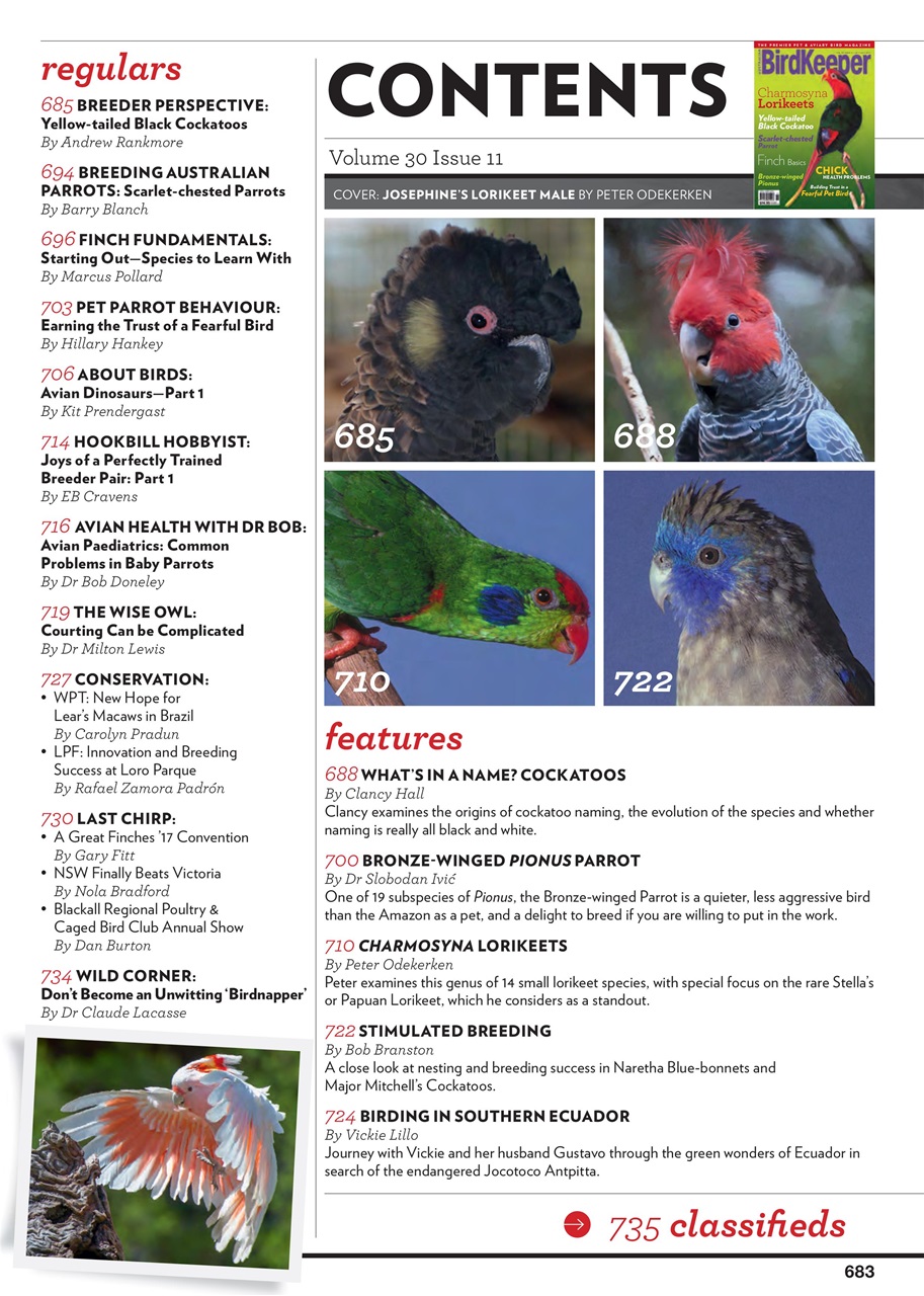 Australian Birdkeeper Magazine Preview Pages