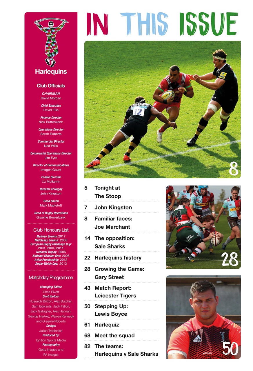 Harlequins Preview Pages