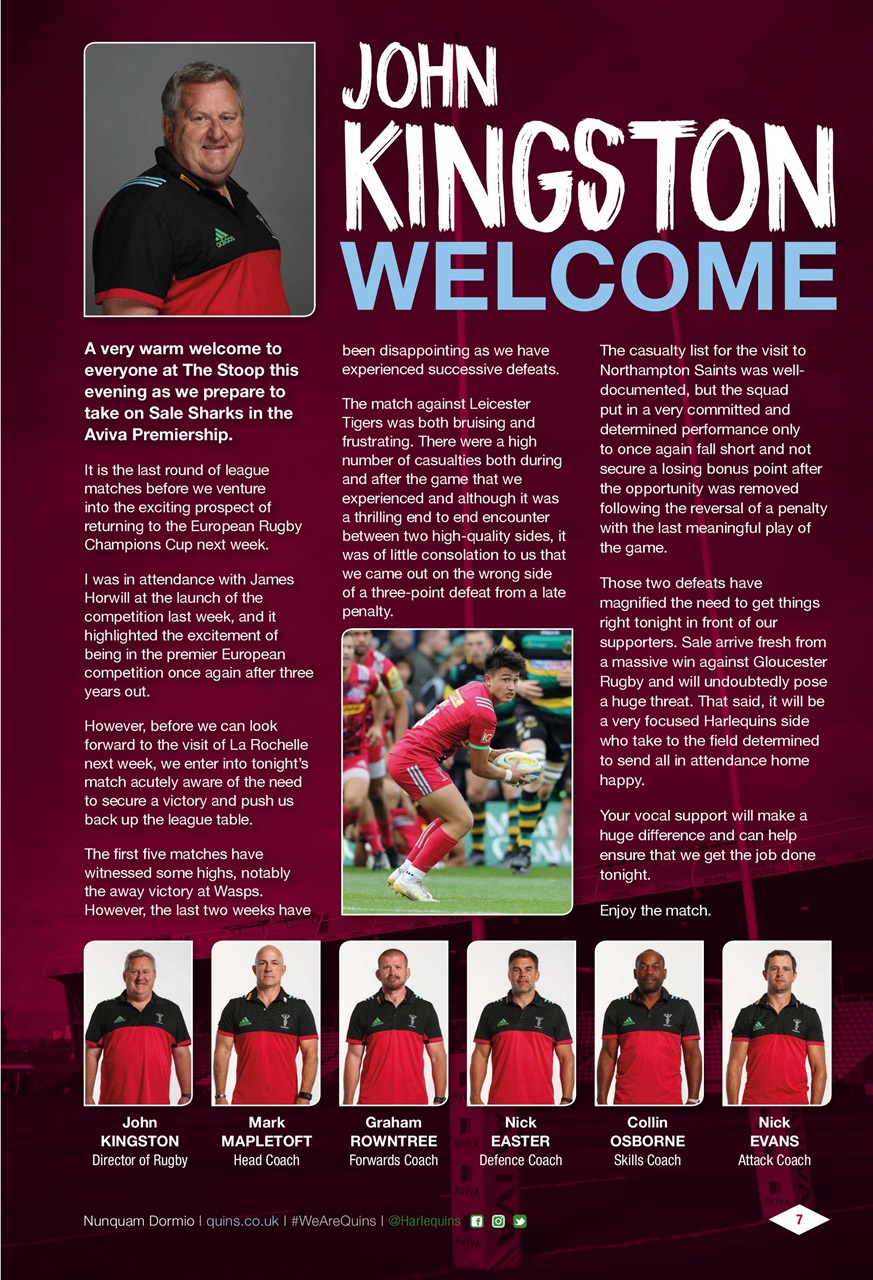 Harlequins Preview Pages