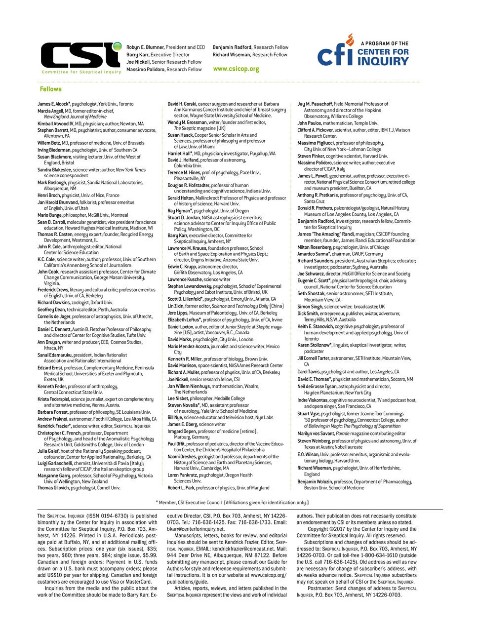 Skeptical Inquirer Preview Pages