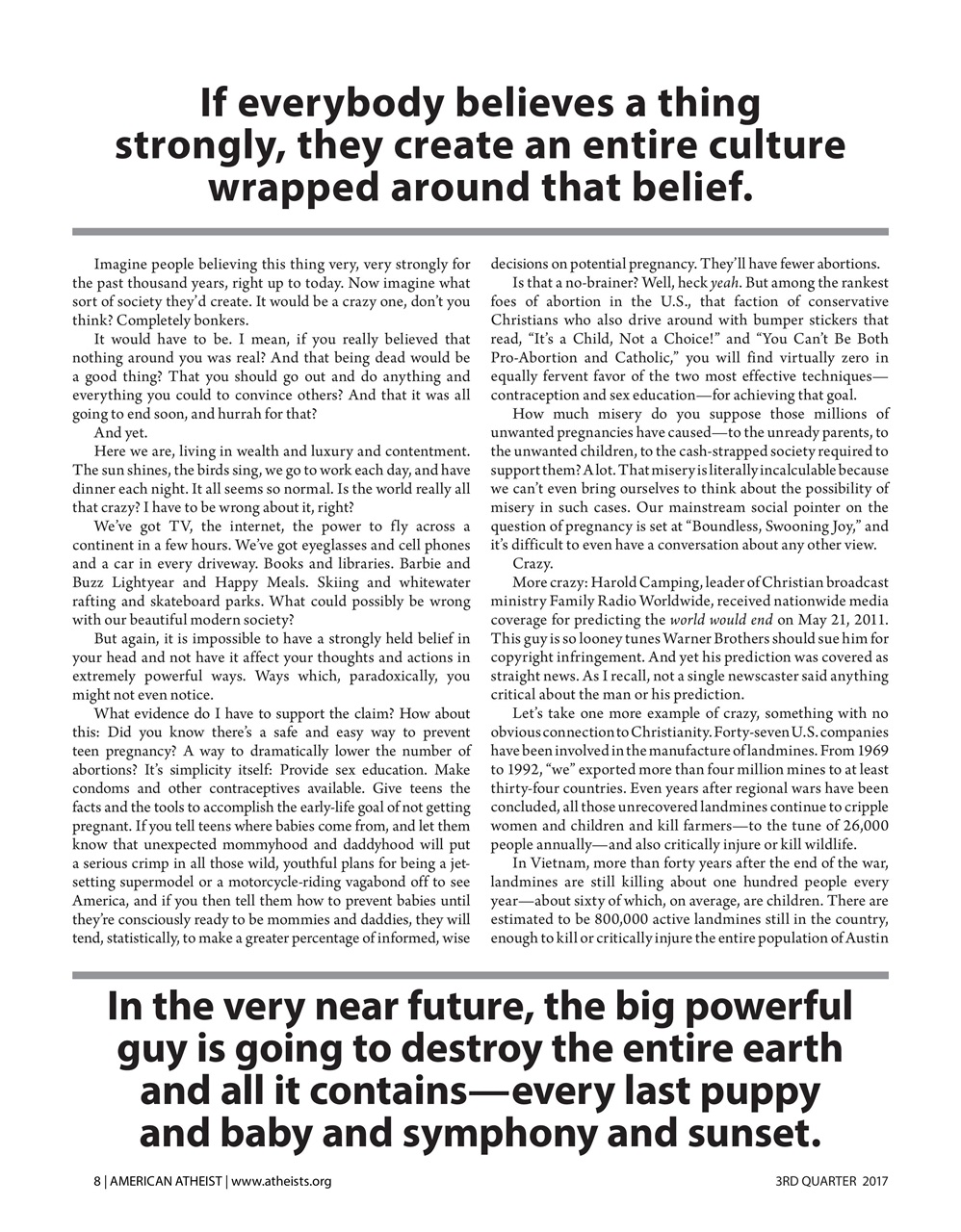 American Atheist Preview Pages