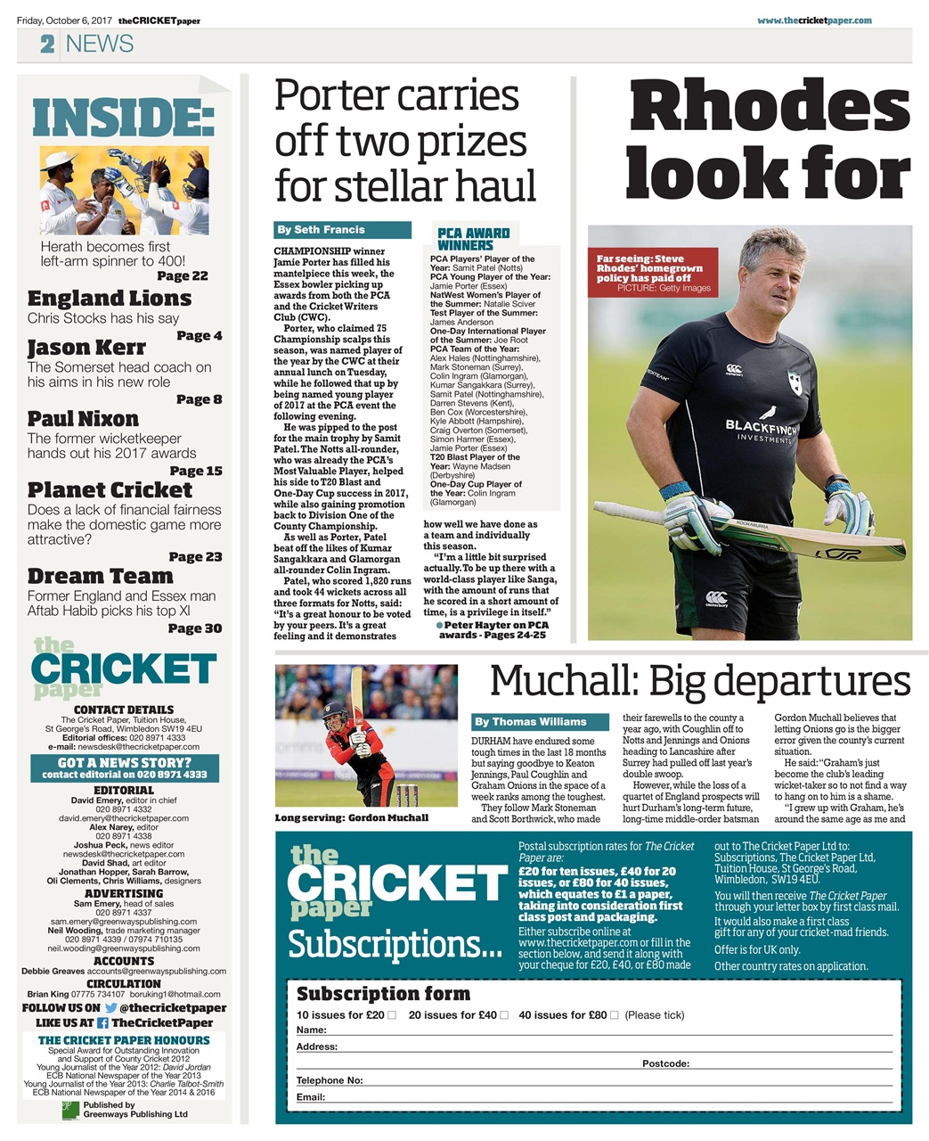 The Cricket Paper Preview Pages
