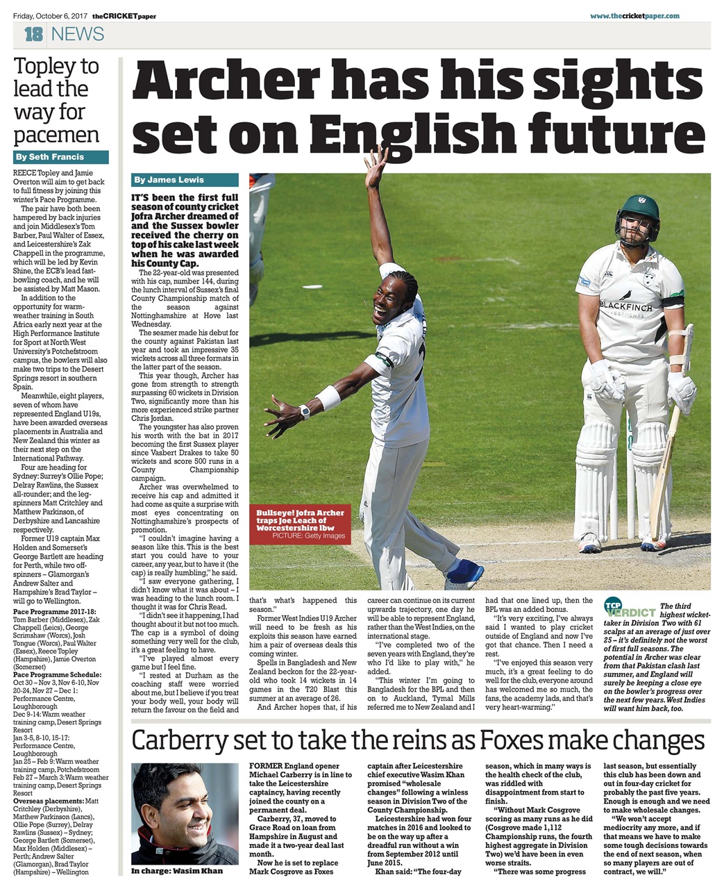 The Cricket Paper Preview Pages
