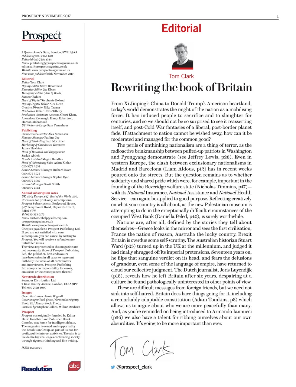 Prospect Magazine Preview Pages