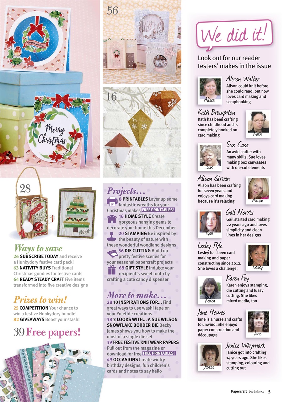 Papercraft Inspirations Preview Pages