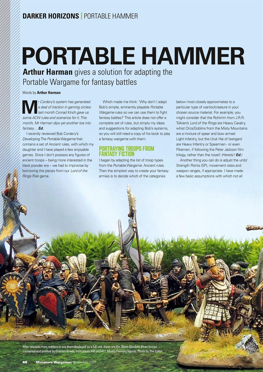 Miniature Wargames Preview Pages