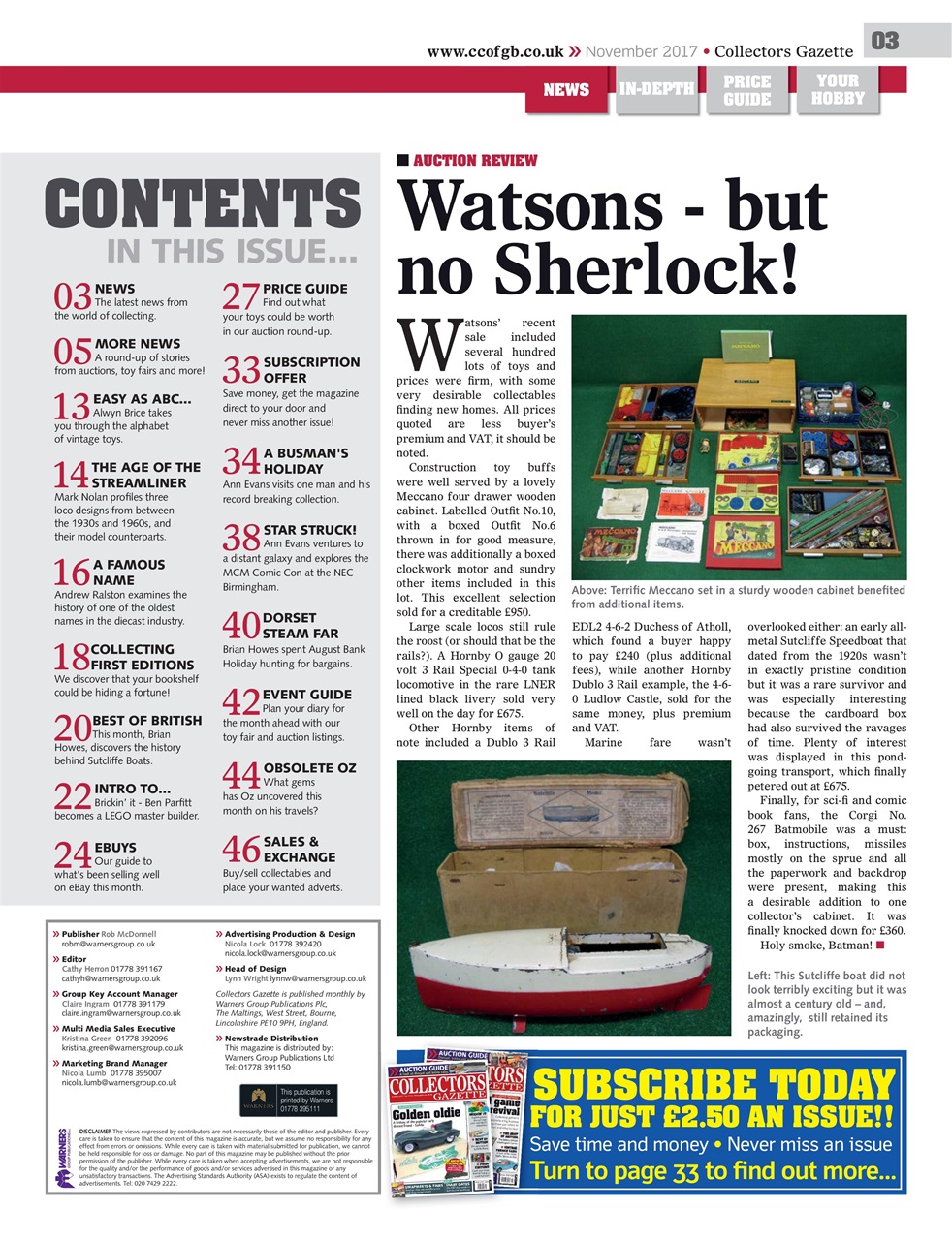 Collectors Gazette Preview Pages