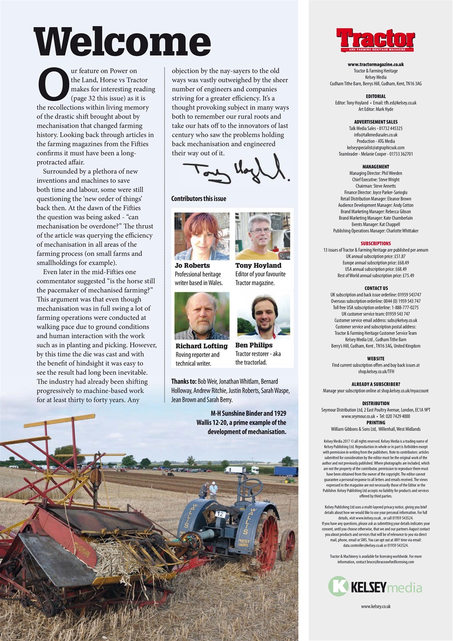 Tractor & Farming Heritage Magazine Preview Pages