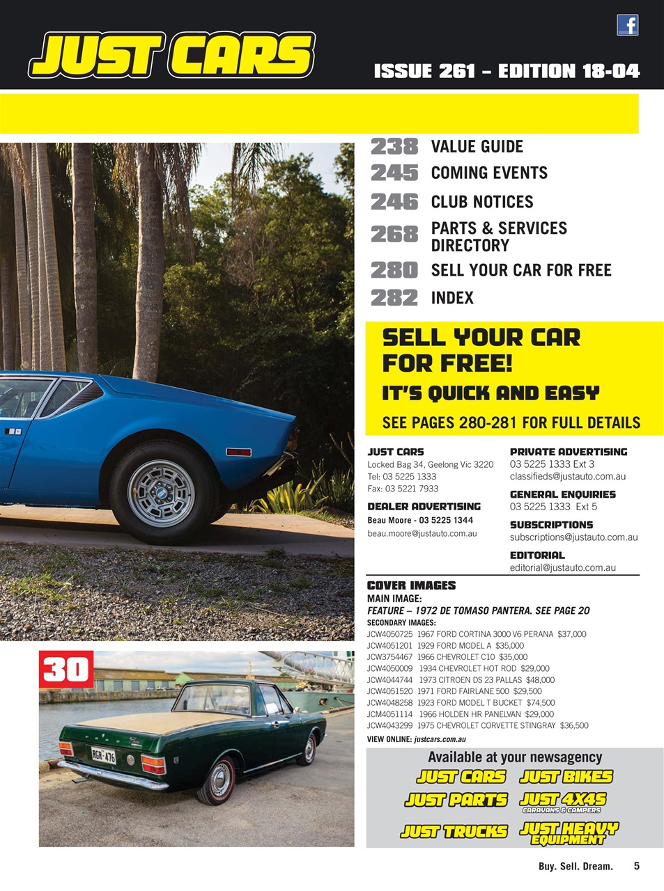 JUST CARS Preview Pages