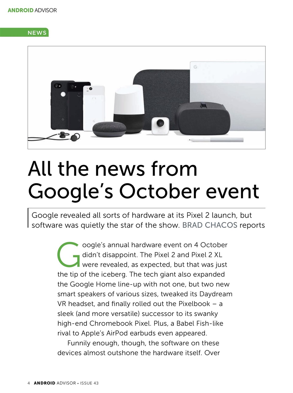 Android Advisor Preview Pages