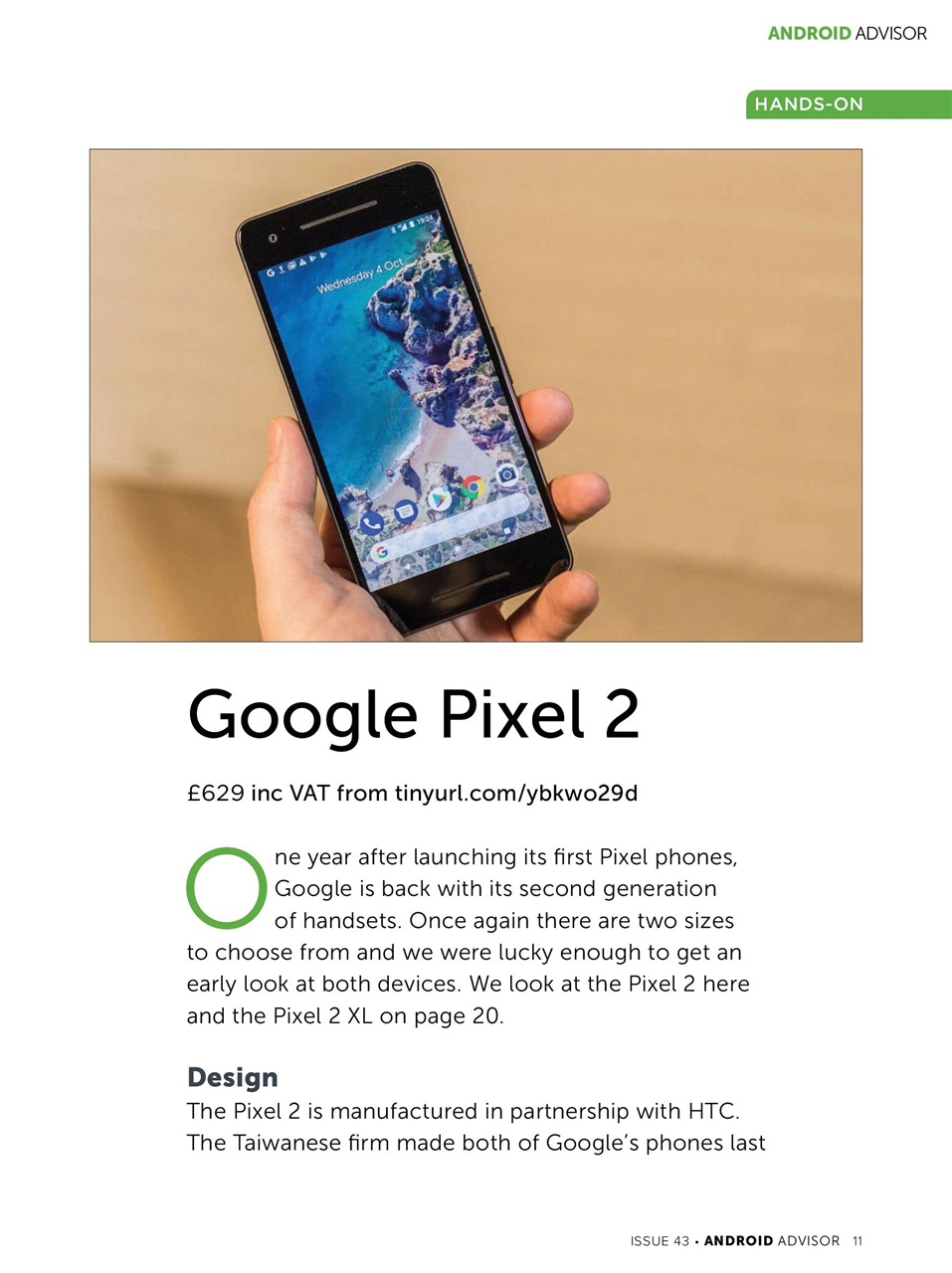 Android Advisor Preview Pages
