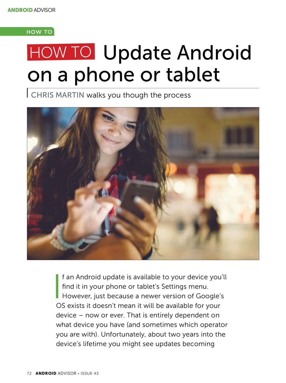 Android Advisor Preview Pages