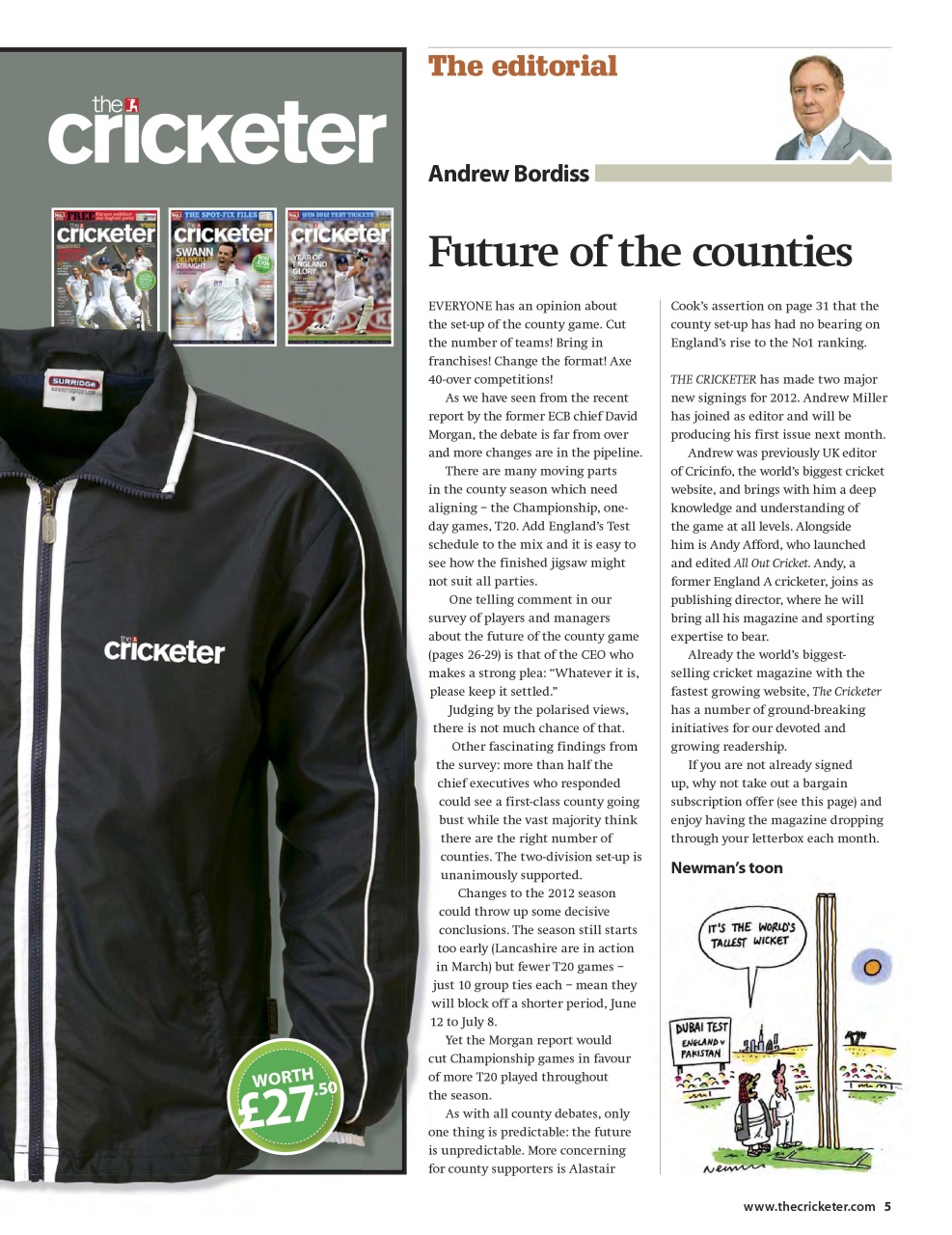 The Cricketer Magazine Preview Pages