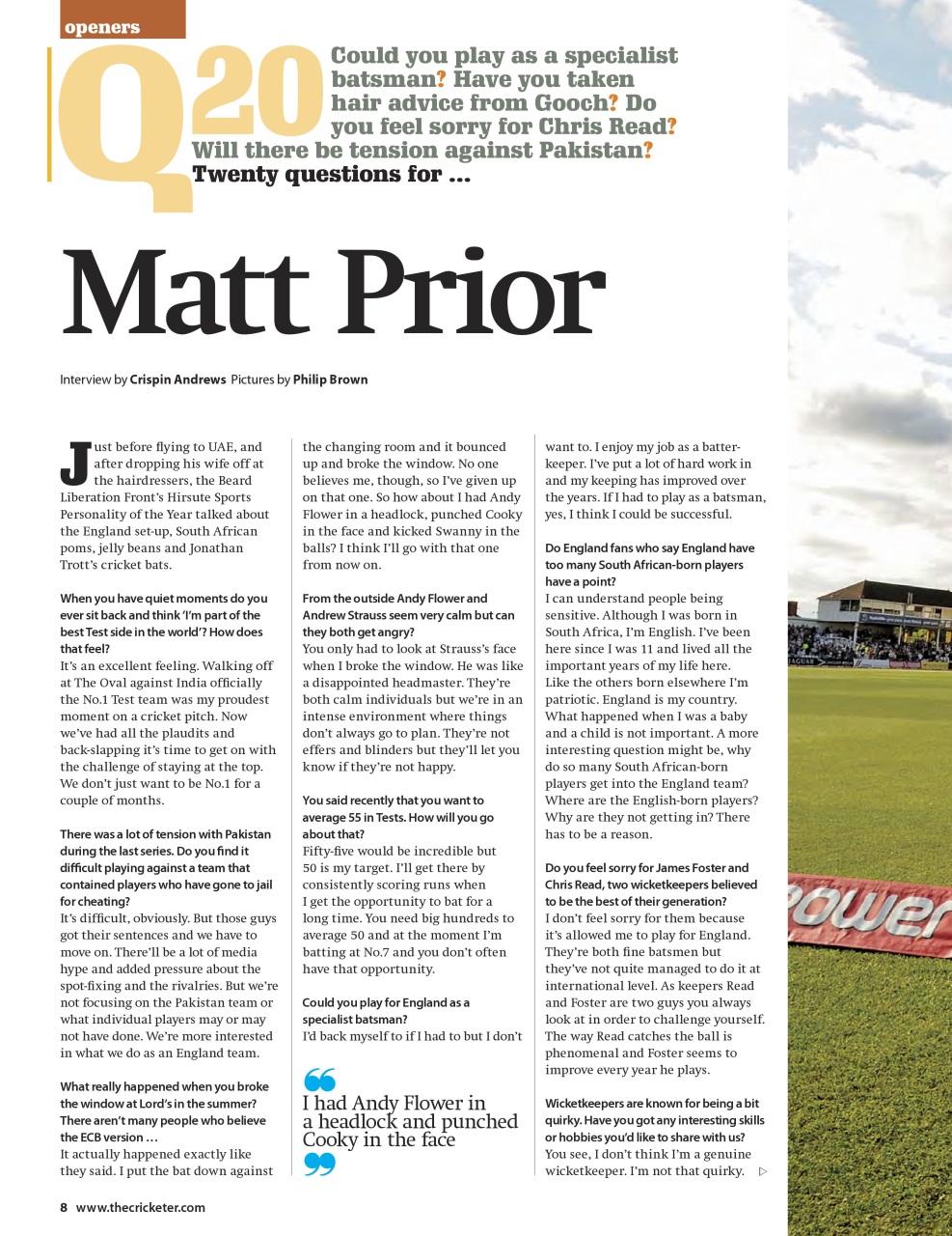 The Cricketer Magazine Preview Pages