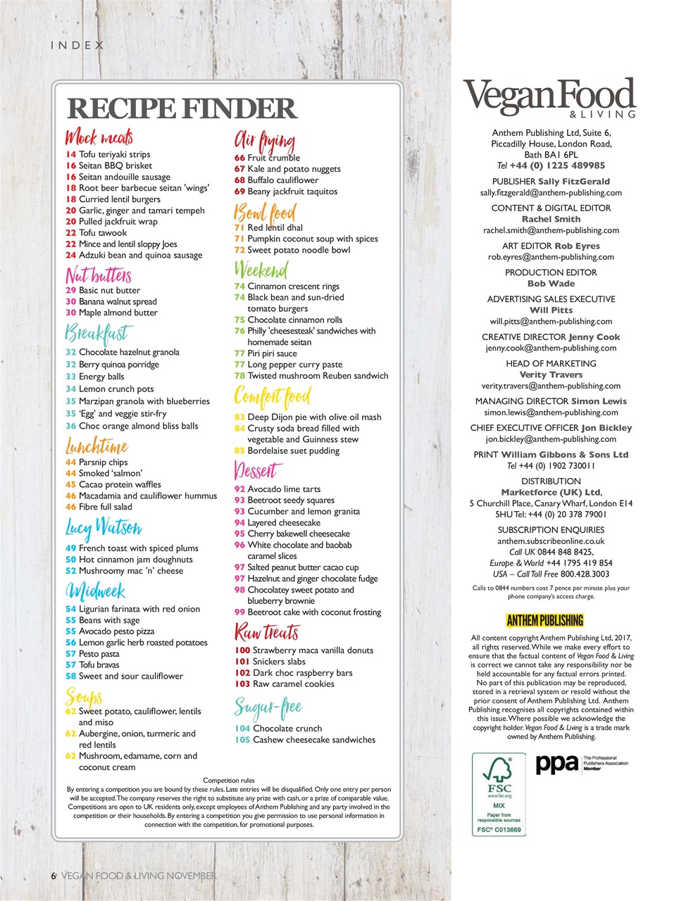 Vegan Food & Living Magazine Preview Pages