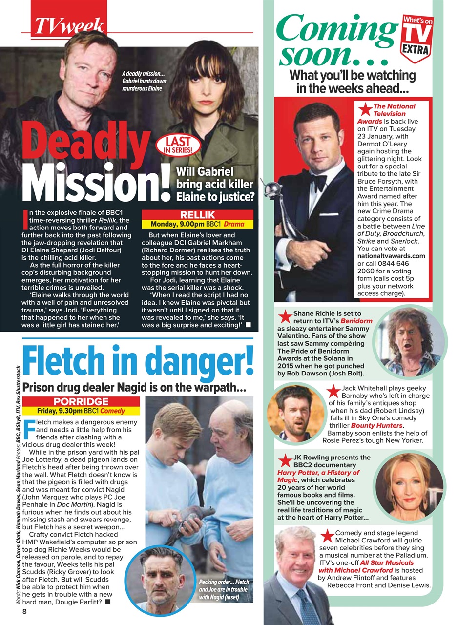 What's on TV Preview Pages