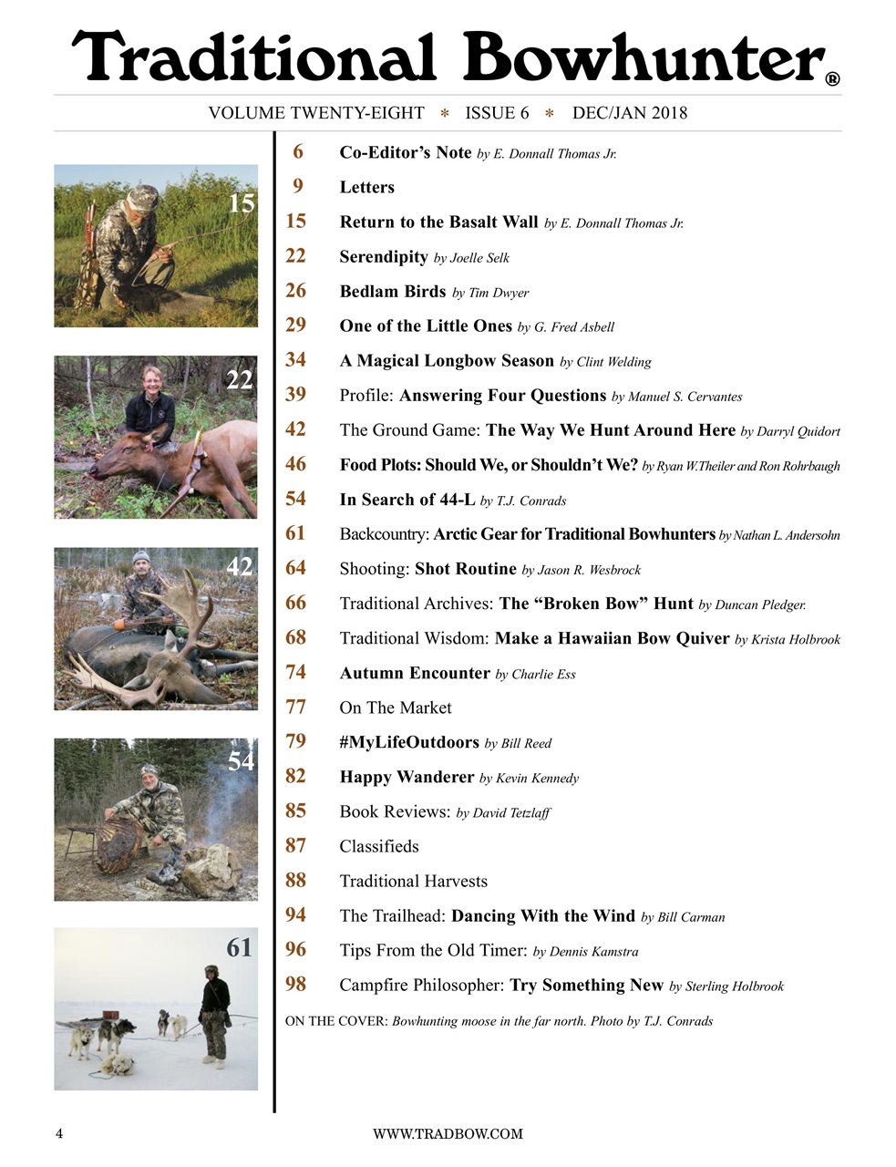 Traditional Bowhunter Magazine Preview Pages