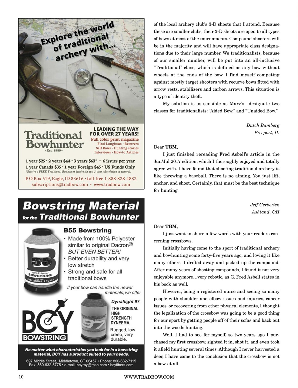 Traditional Bowhunter Magazine Preview Pages