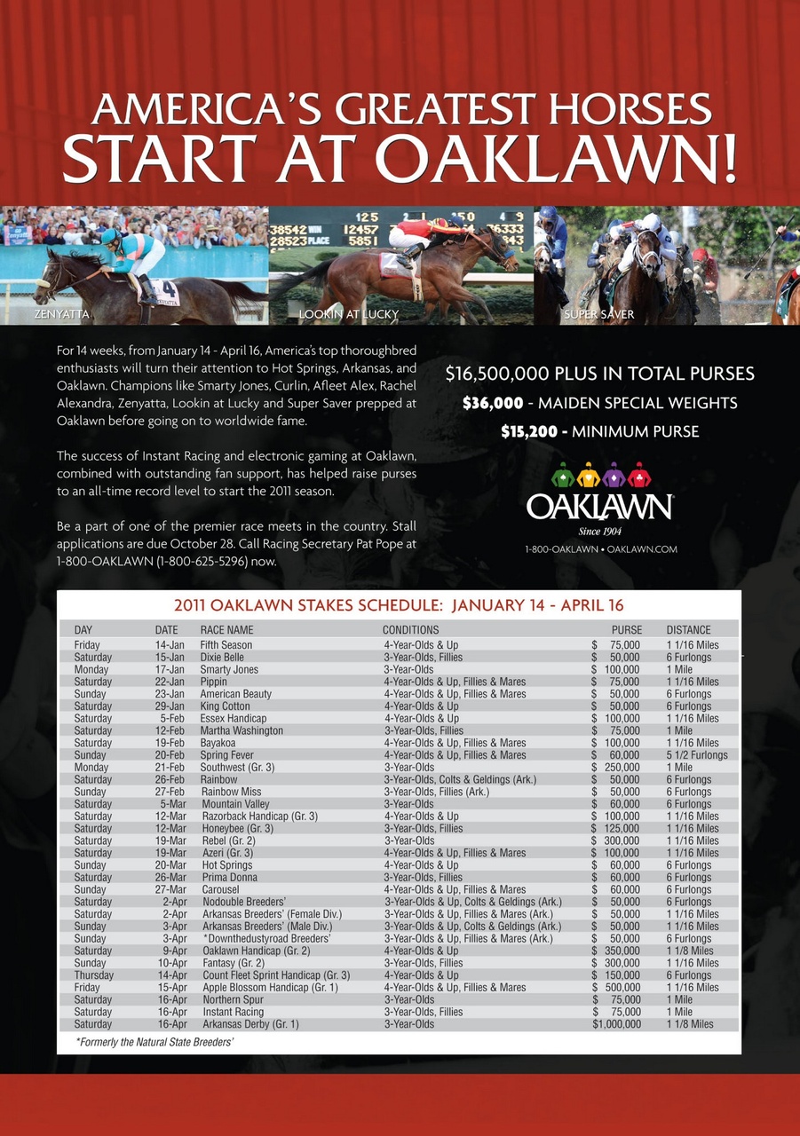 North American Trainer Magazine - horse racing Preview Pages