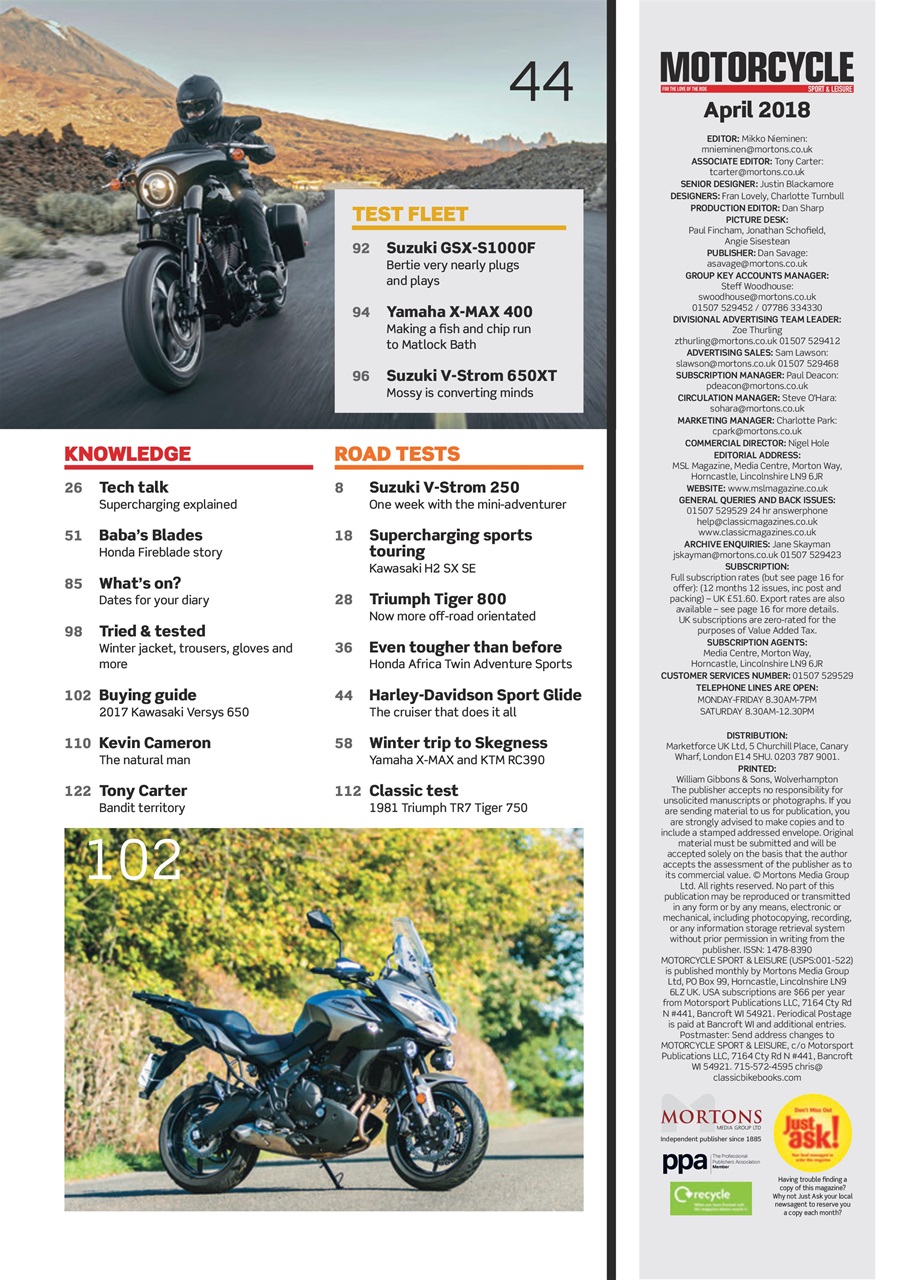 Motorcycle Sport & Leisure Preview Pages