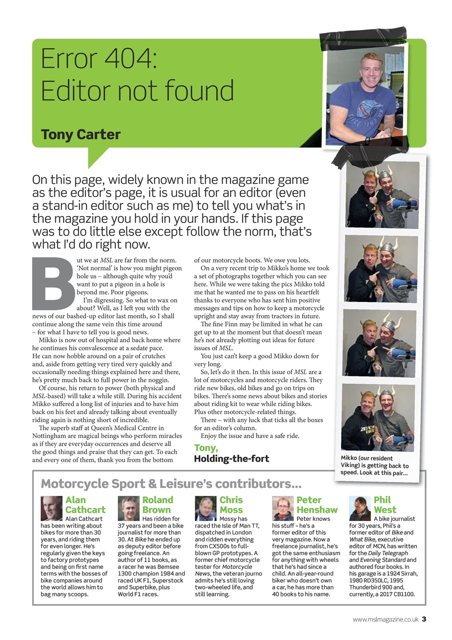 Motorcycle Sport & Leisure Preview Pages