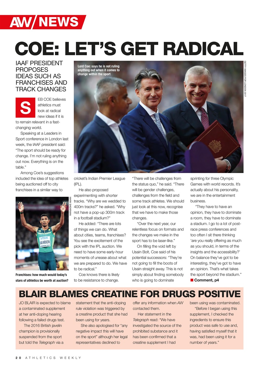 AW – Athletics Weekly Magazine Preview Pages