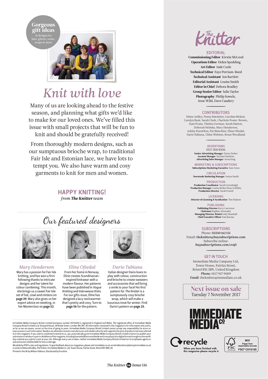 The Knitter Preview Pages