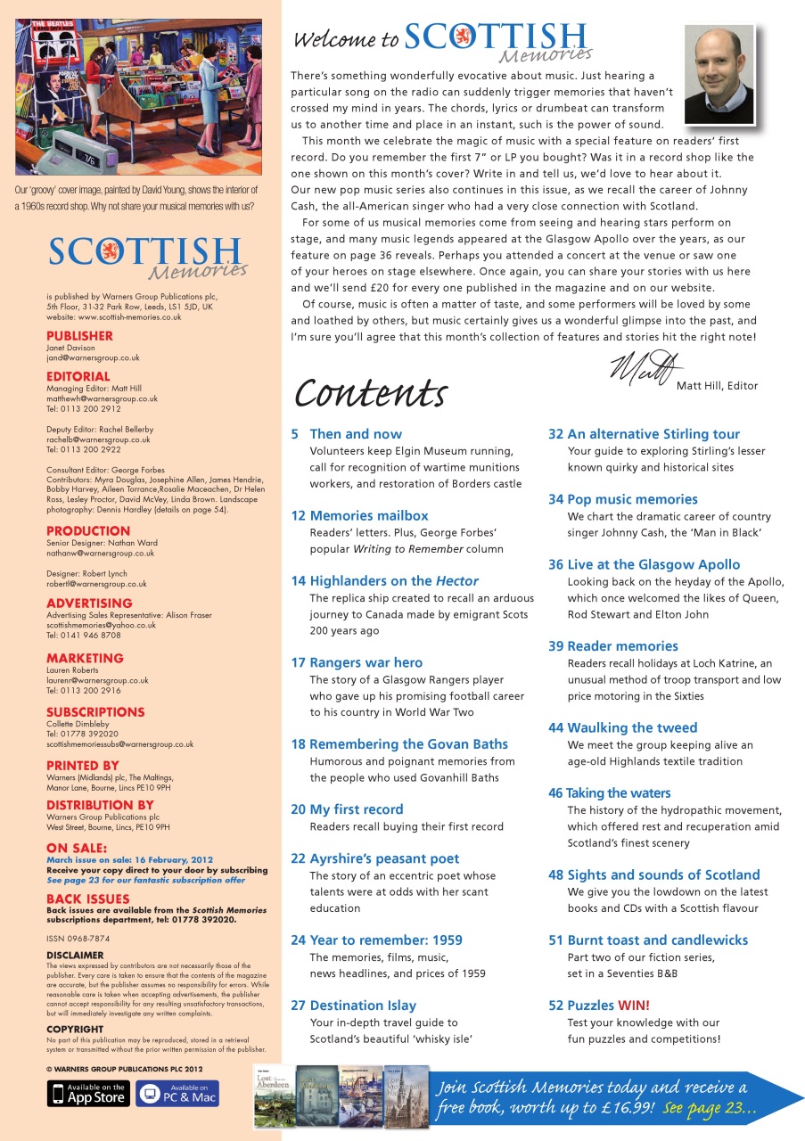 Scottish Memories Preview Pages