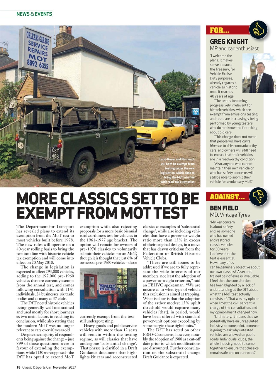 Classic & Sports Car Preview Pages