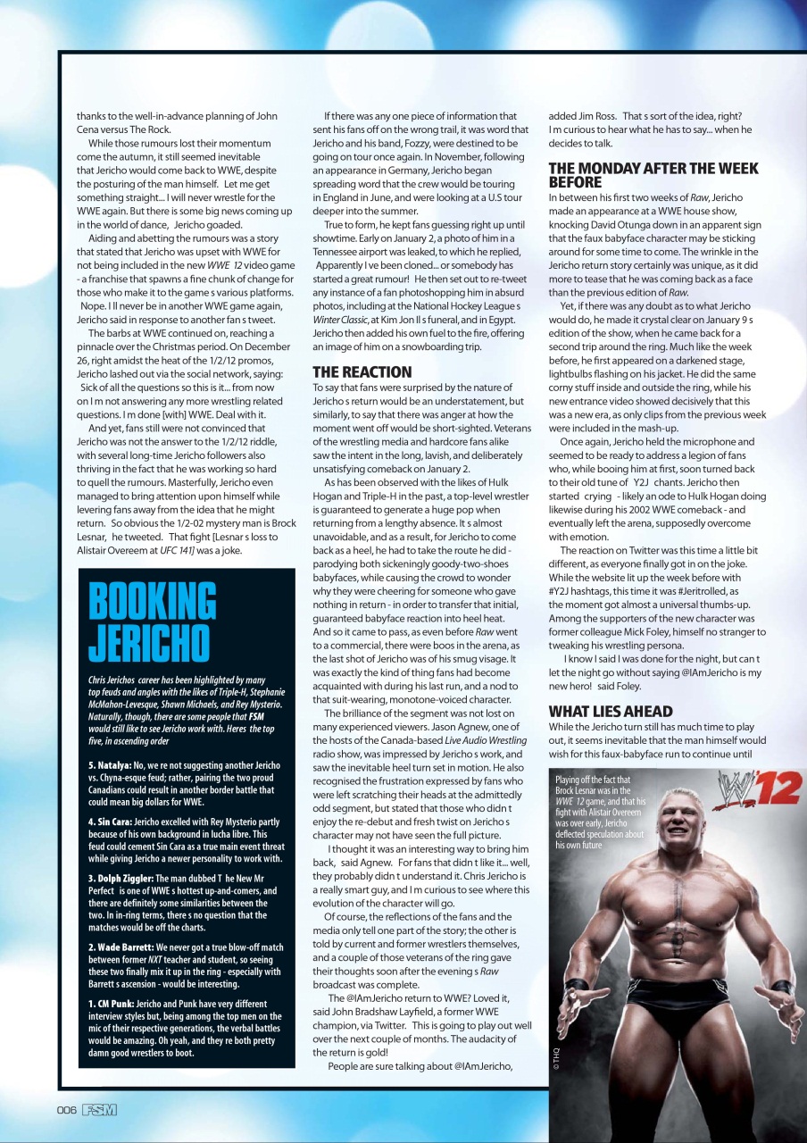 Wrestletalk Magazine Preview Pages