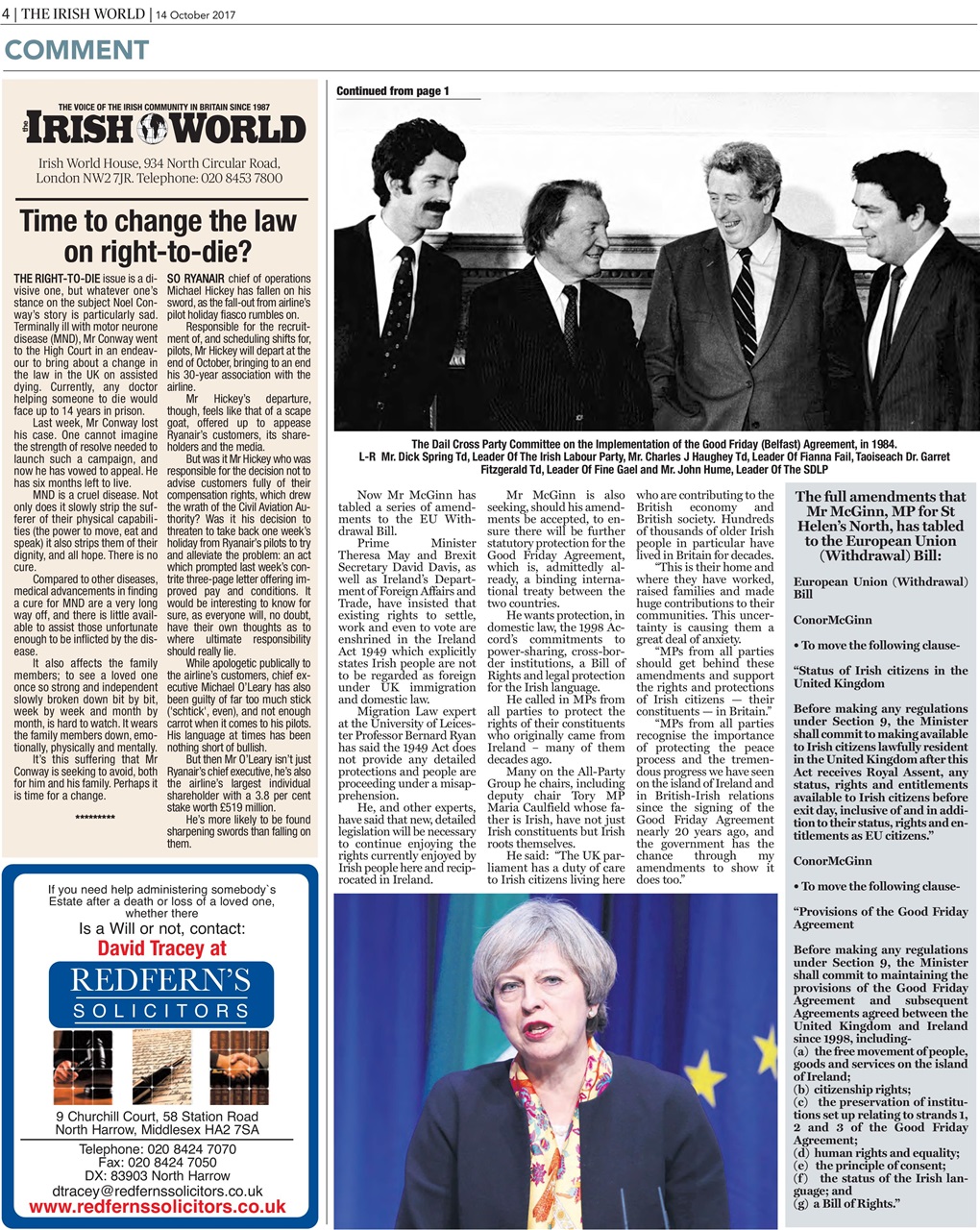 Irish World Preview Pages