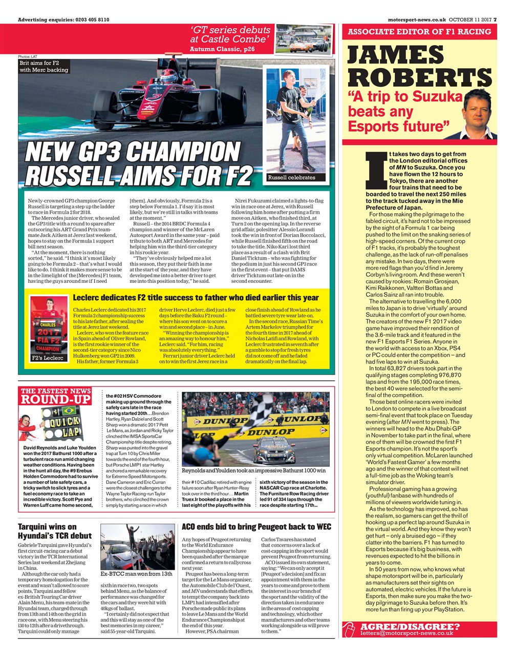 Motorsport News Preview Pages