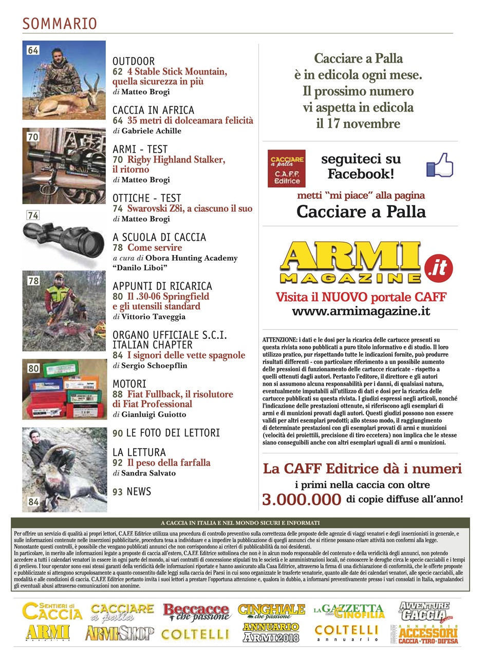 Caccia Magazine Preview Pages