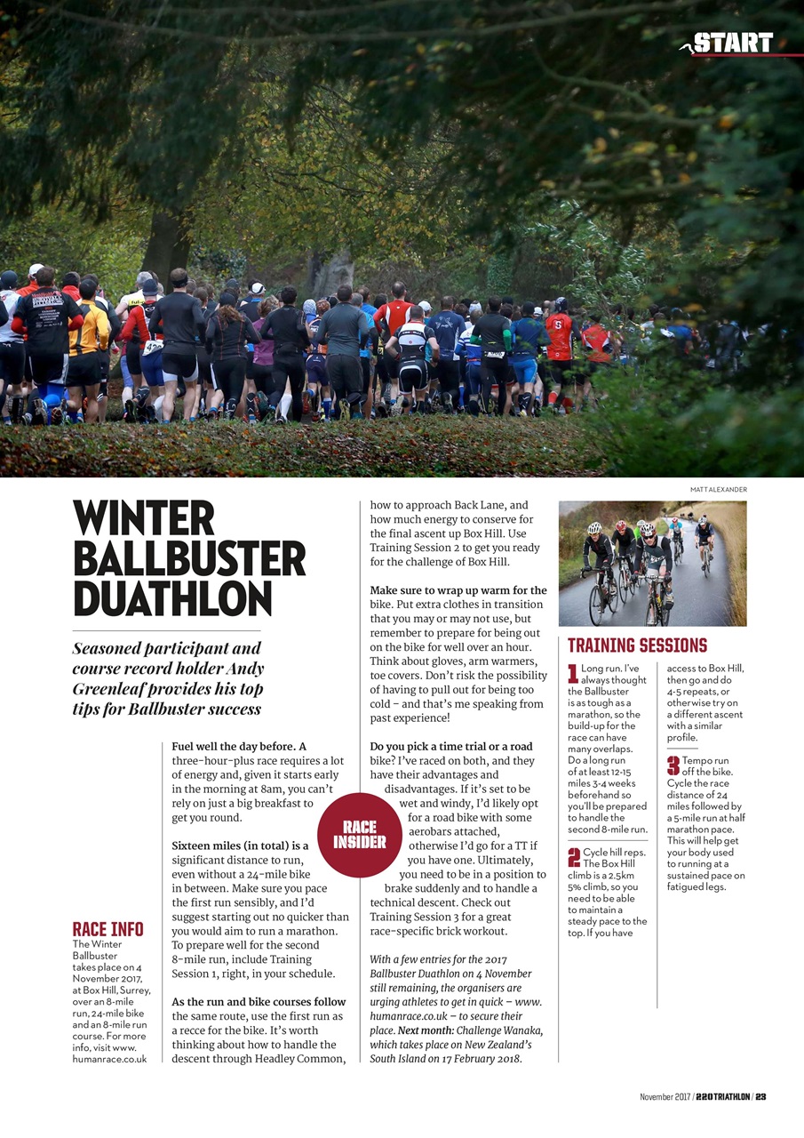 220 Triathlon Magazine Preview Pages
