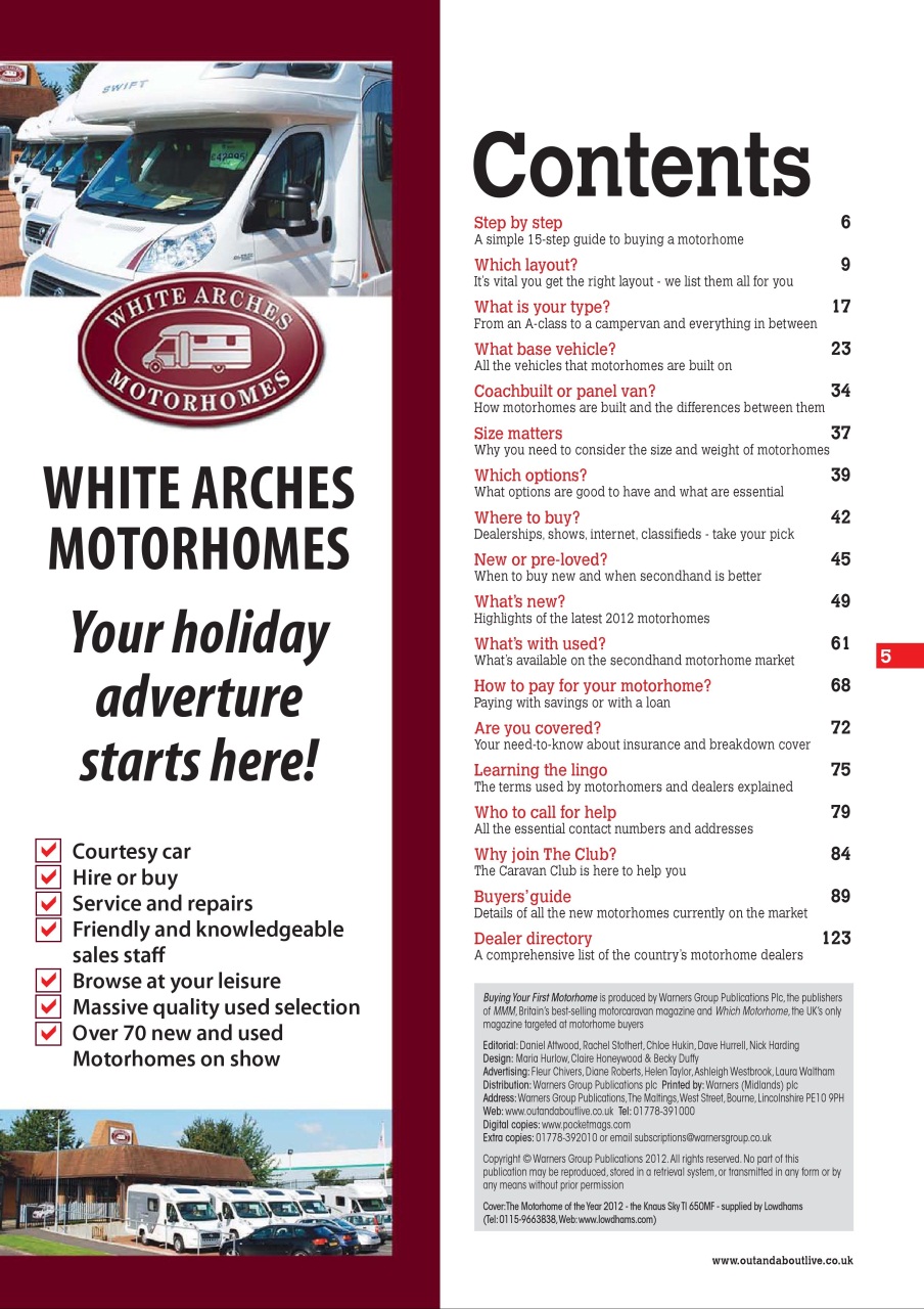 Buying Your Perfect Motorhome Preview Pages