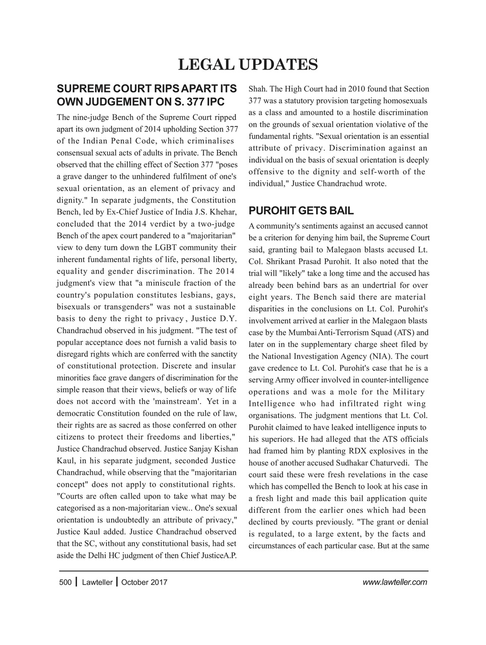 Lawteller – A Legal Awareness Magazine Preview Pages