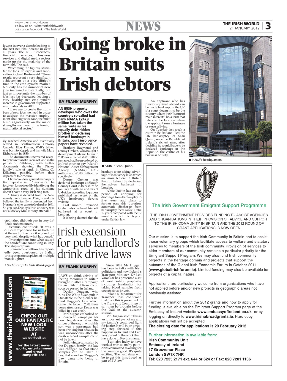 Irish World Preview Pages