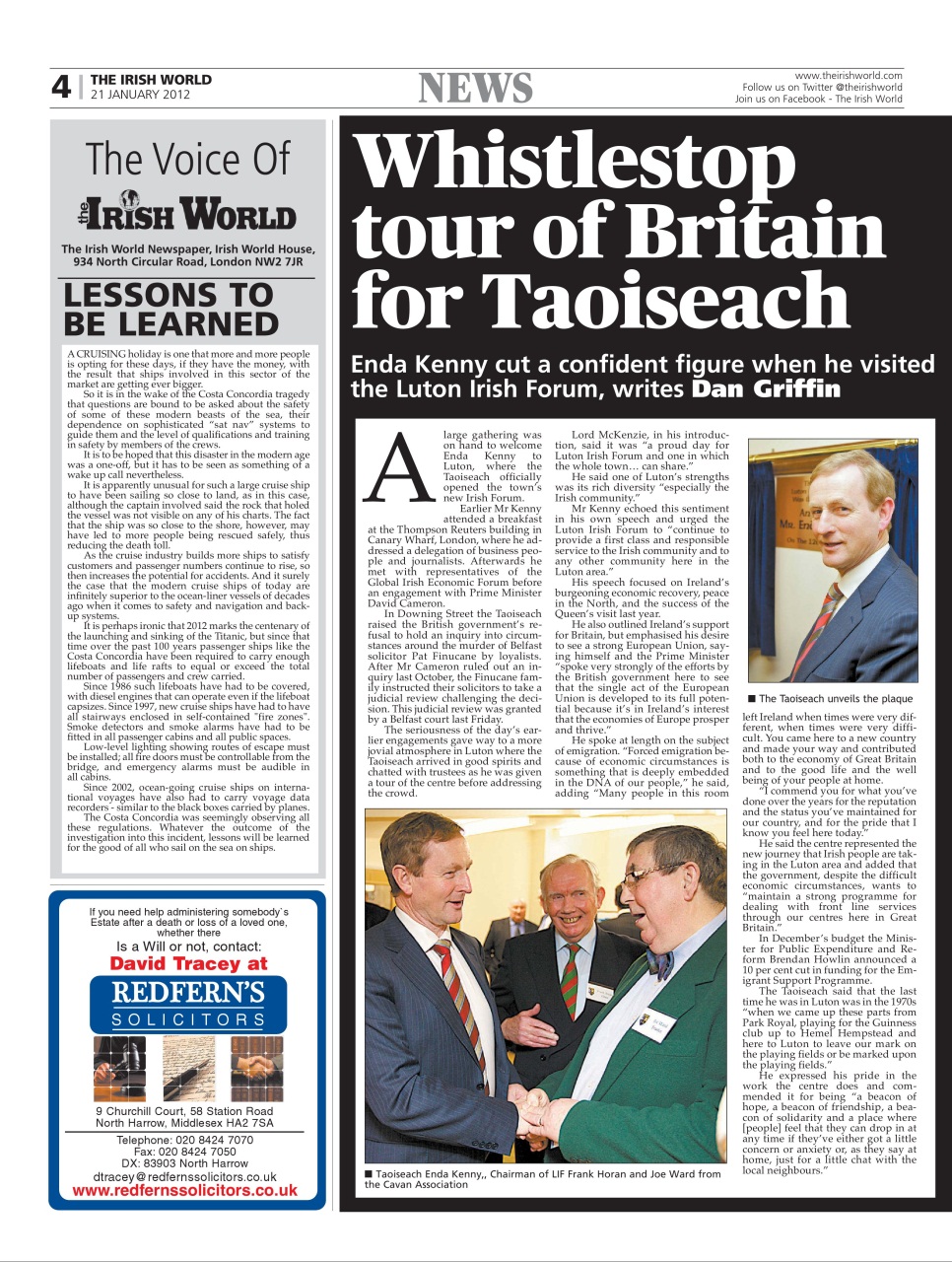 Irish World Preview Pages