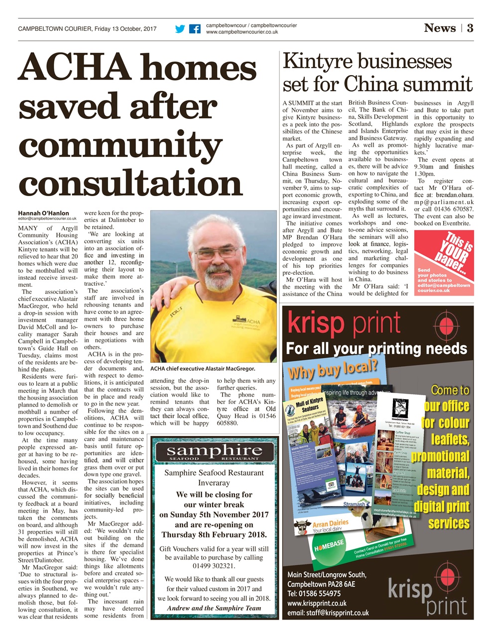 Campbeltown Courier Preview Pages