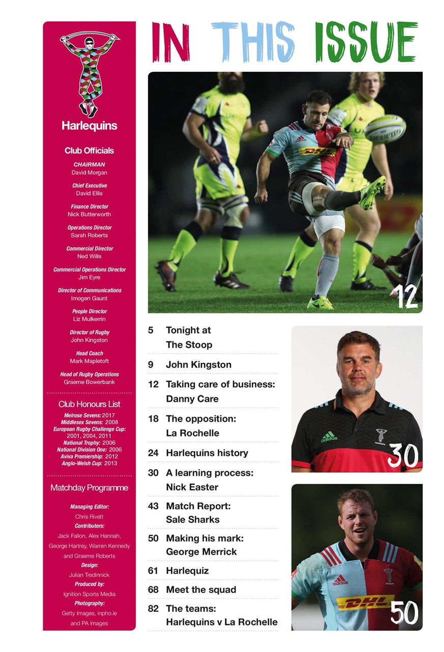 Harlequins Preview Pages