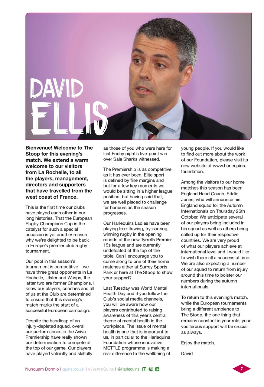 Harlequins Preview Pages