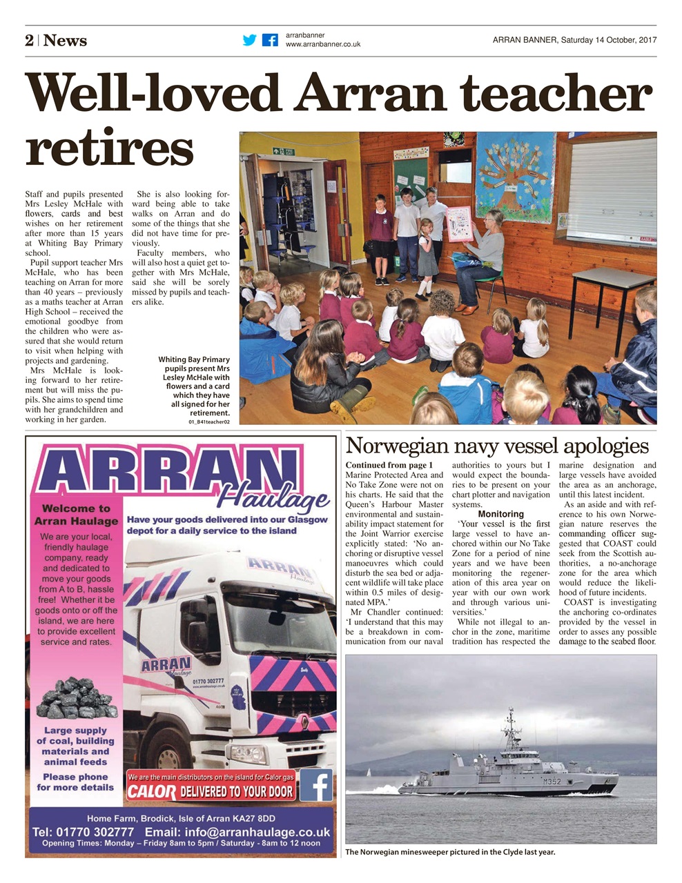 Arran Banner Preview Pages