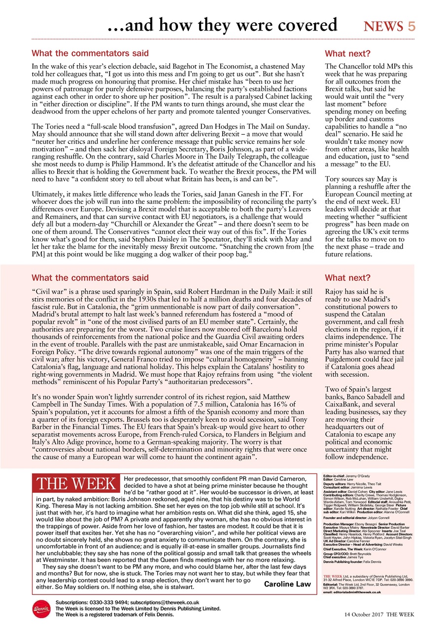 The Week Preview Pages