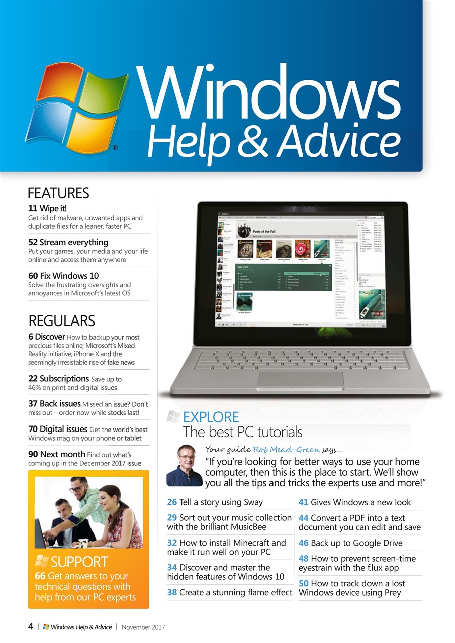 Windows Help & Advice Preview Pages